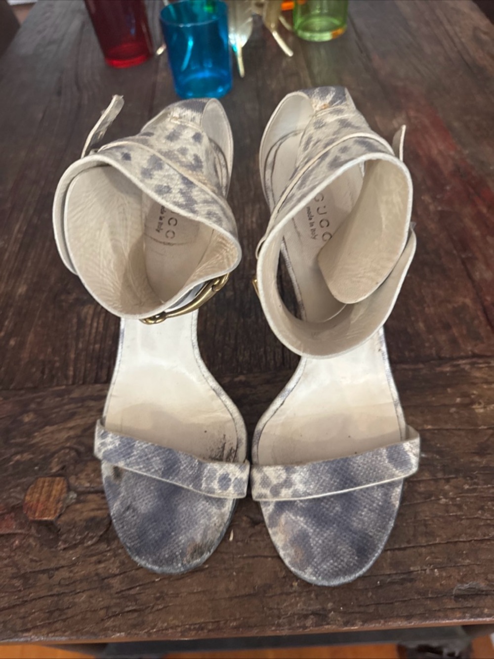 Gucci Ursula Python Ankle Strap Sandal - Picture 2 of 11